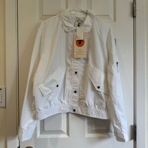 Save the Duck White Lightweight Button-Front Jacket Size Large